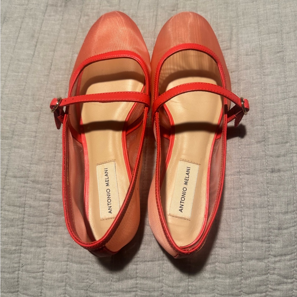 ANTONIO MELANI Women's Coral Mary Jane Flats